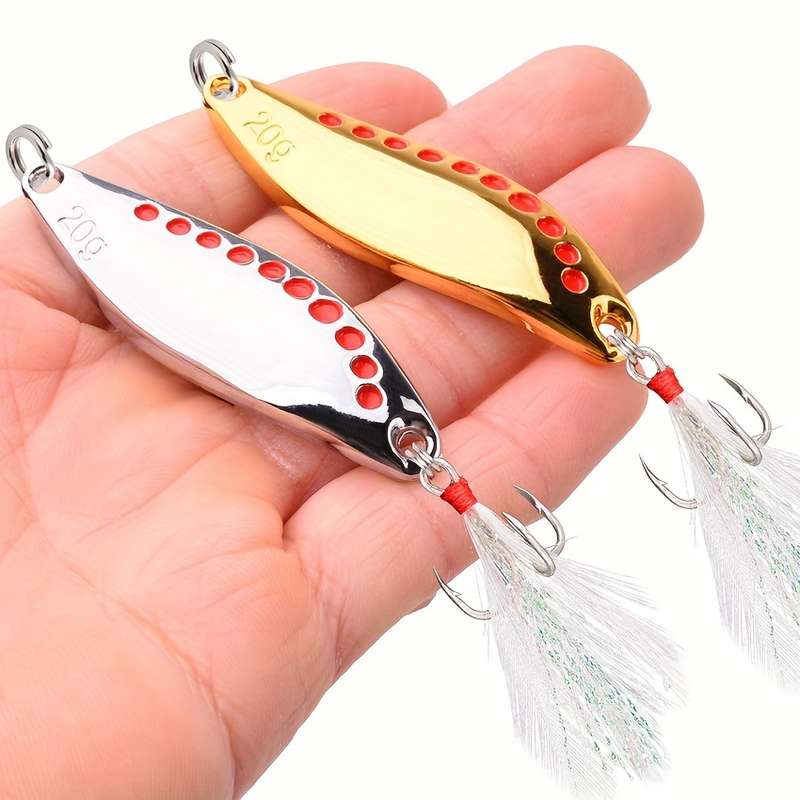 1pc 20g Metal Spinner Bionic Spoon Lure Trout Fishing Lure Sequin Hard Bait