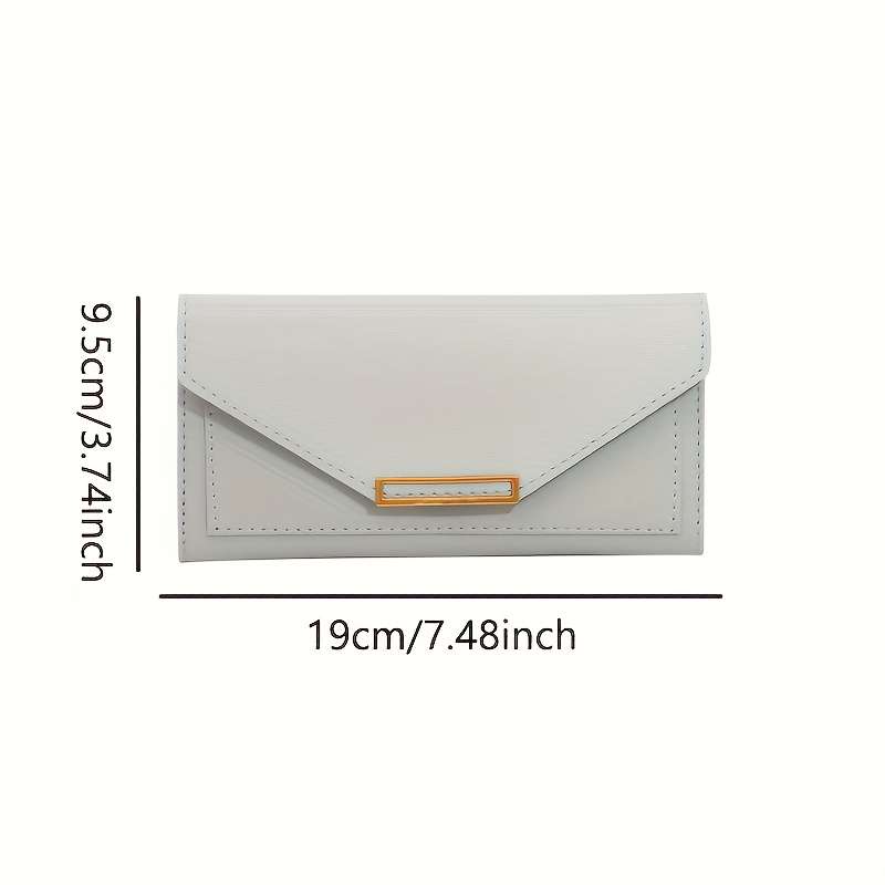 1pc Personalized Name Clutch Wallet for Women Credit Card Holder with Lining Preppy Style Snap C