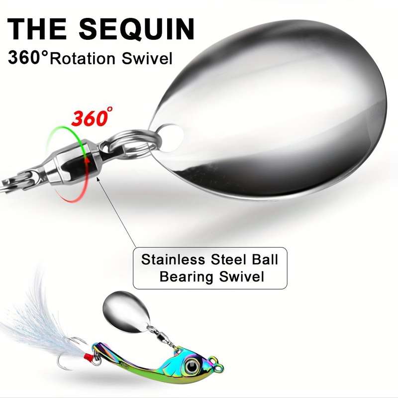 1pc 15g Zinc-coated Golden Fishing Lure With Rotating Shiny Blades And Long-distance VIB Micro-vibr