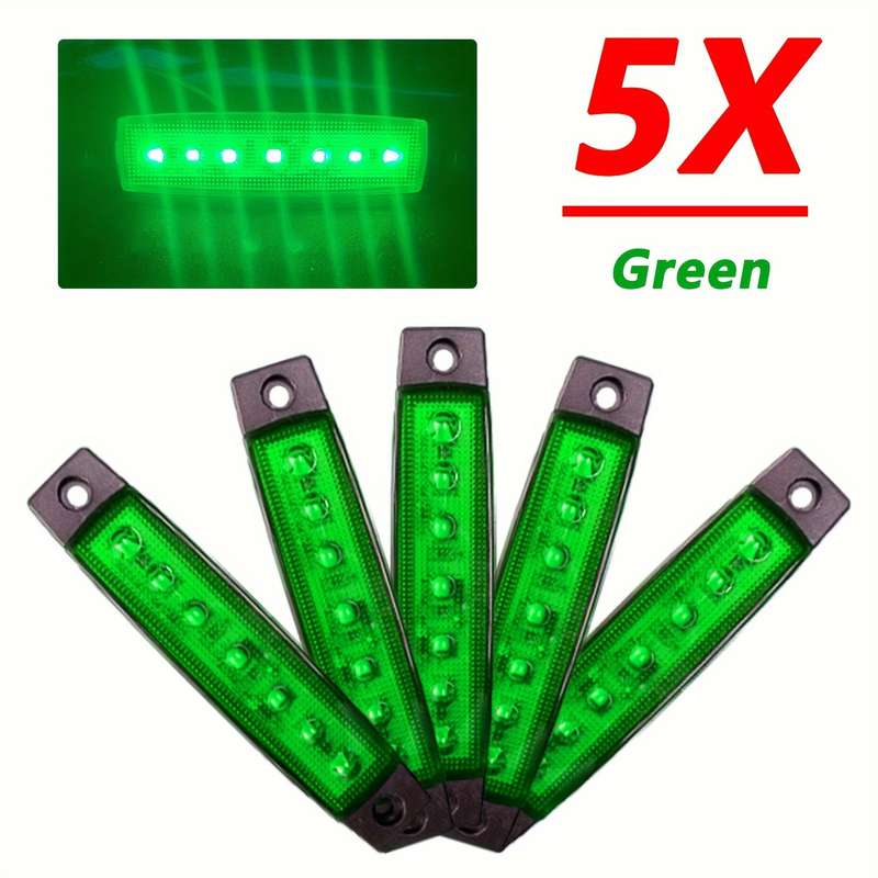 5pcs LED Marker Light Bars 12V for Trucks Buses Boats RV Durable Daytime Running