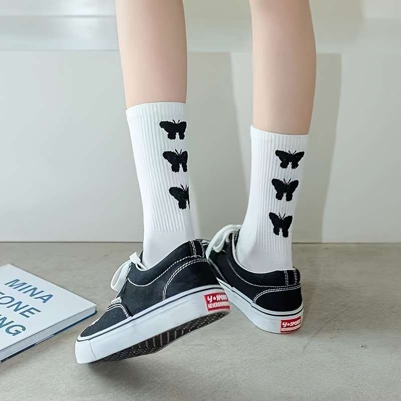 5 Pairs Mixed Color One Size High Elastic Socks