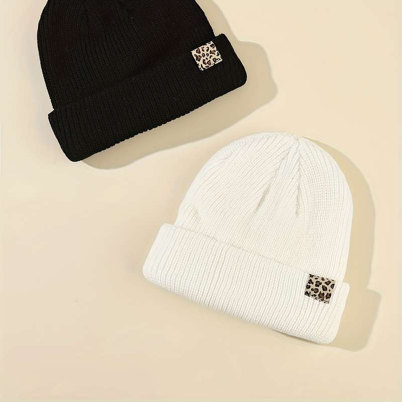 Winter Hat Color 2Pcs Long Style