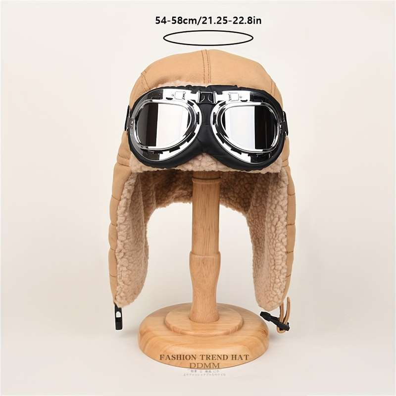 Winter Hat Color Army Green Add Glasses