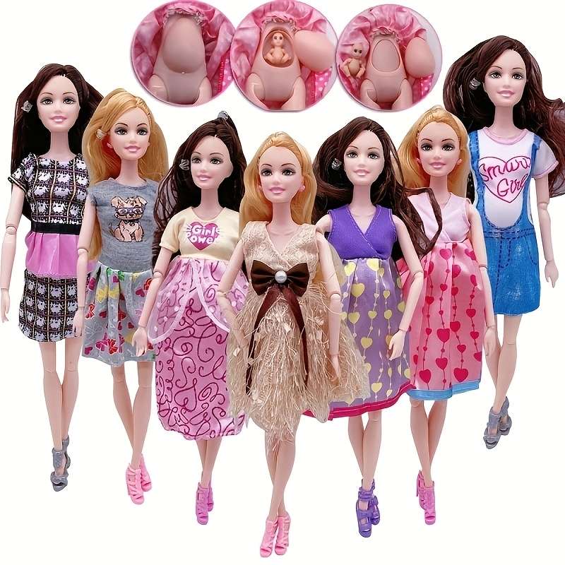 Toy Dolls color 4 maternity dresses  no doll