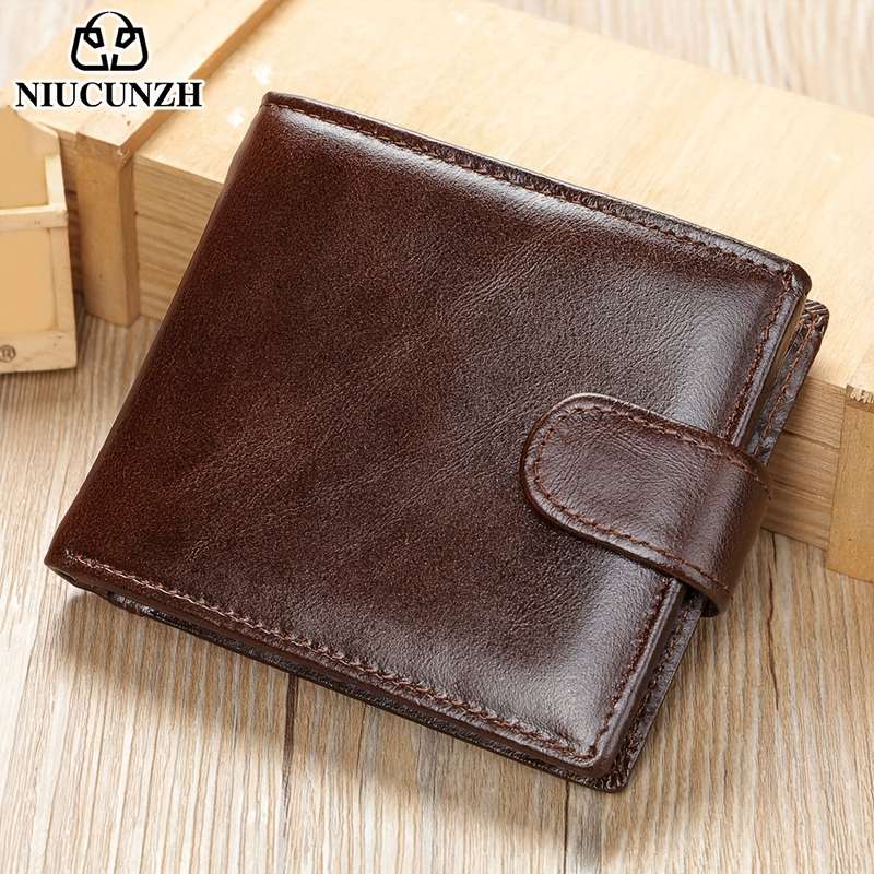 1pc Genuine Leather Wallet Made of Top Layer Cowhide Featuring Anti-Magnetic Card Slots Wallet