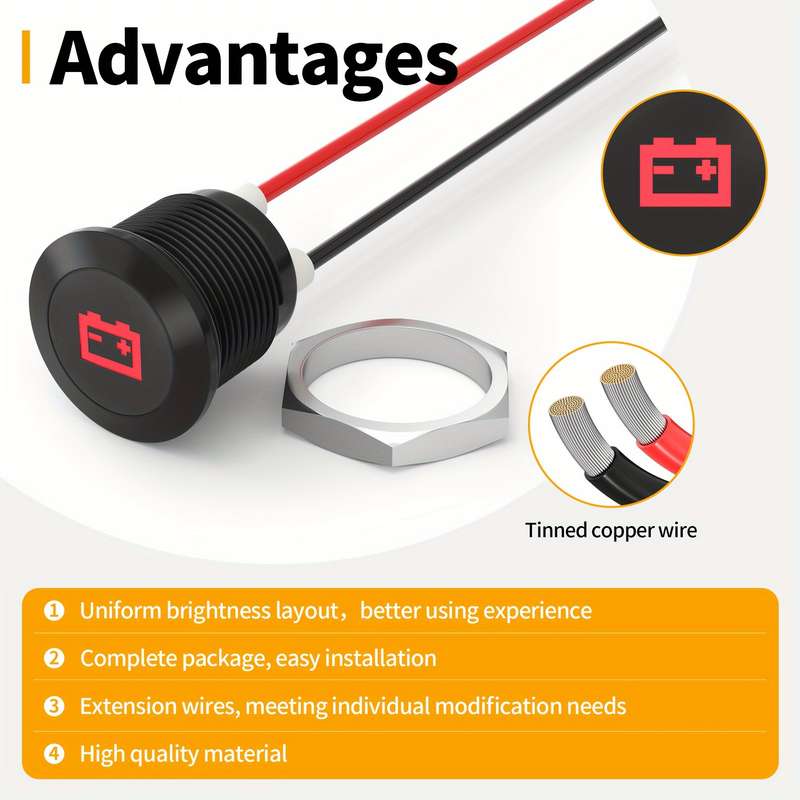 7 Types of 12Mm Automotive Modification Signal Light Strips with LED Metal Flat Head
