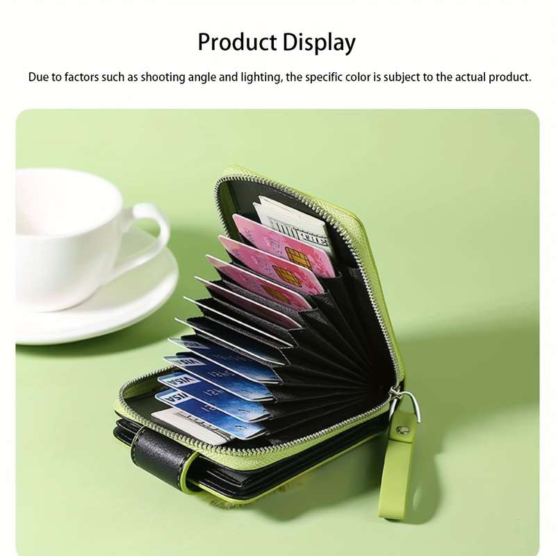 1pc Plush Women's Credit Card Wallet with ID Window Multi-Card Box Wallet Casual Multi-Compartment
