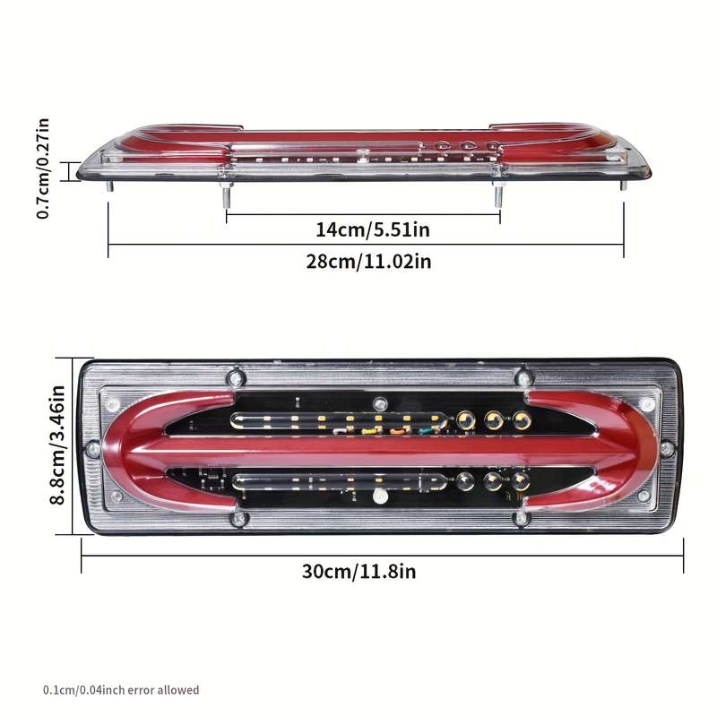 2pcs Multi-Purpose LED Car Tail Lights High Brightness Truck Tail Lights Trailer RV B