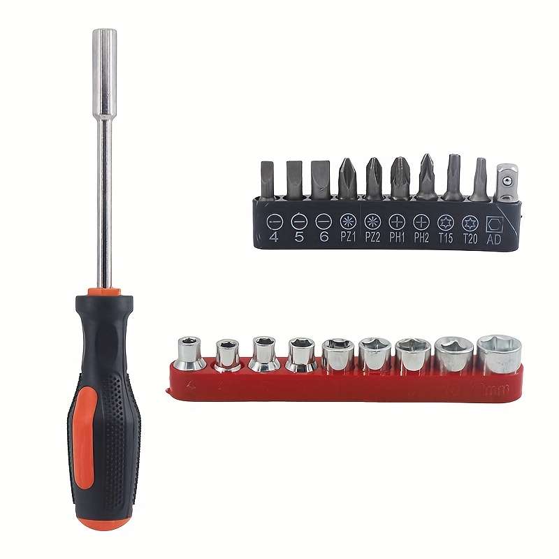 Screwdriver Bit Tool Set Color Orange Items Hexagon Socket Screwdriver