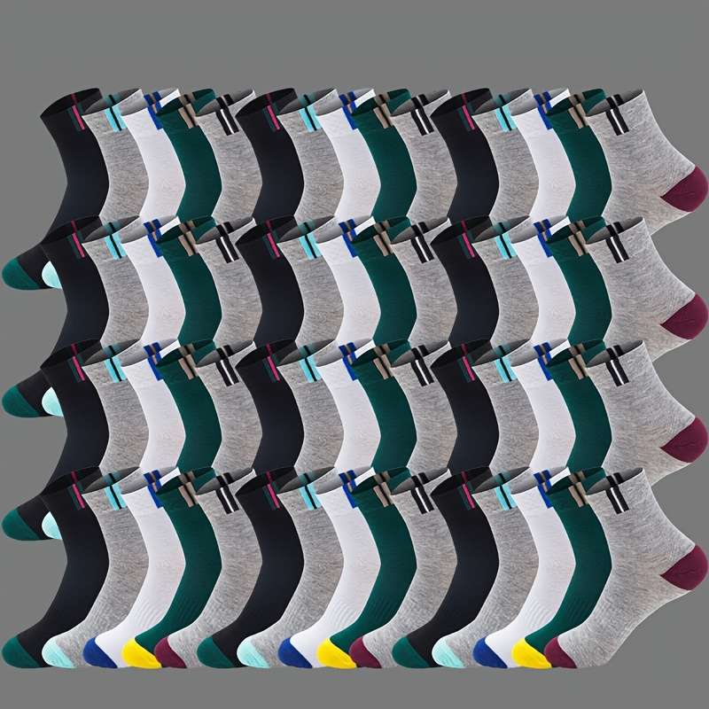 5 Pairs Of Mixed Colors One Size High Elastic Socks