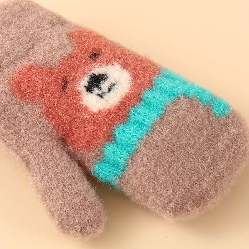 Winter Gloves Color A To Brown Size 1 To 3 Years Old