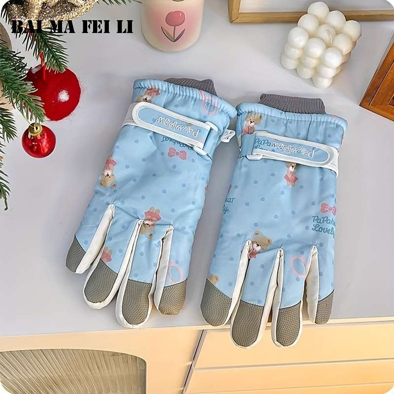 Winter Gloves Color Blue