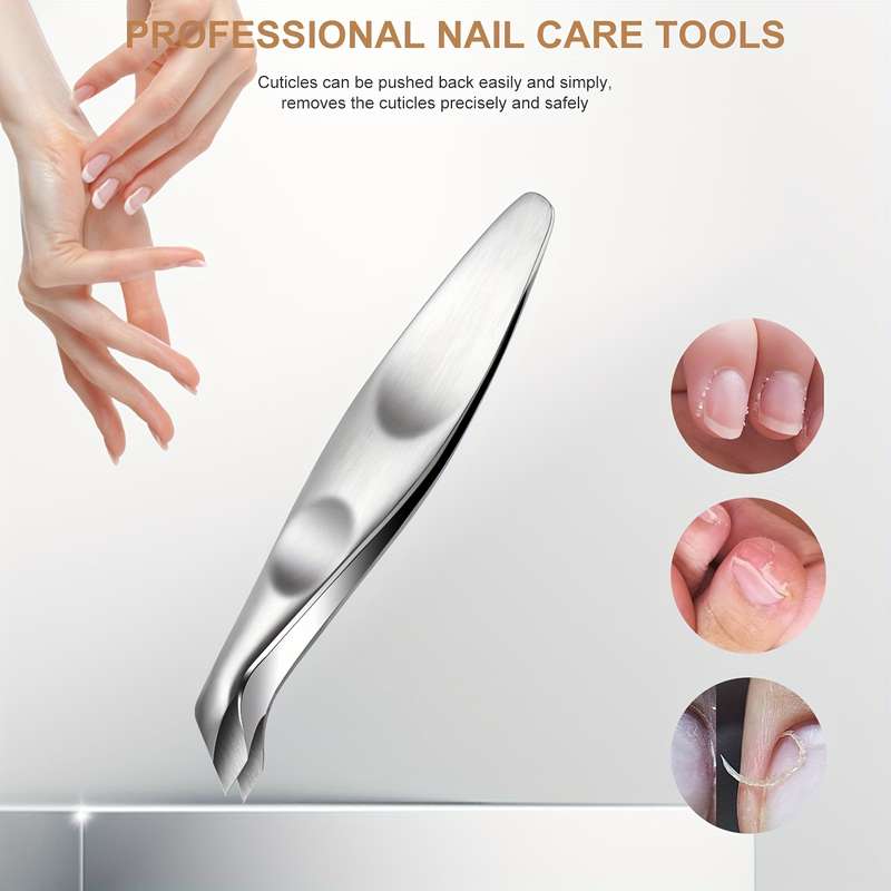 1pc Professional Nail Tool For Removing Dead Skin And Cuticles Made Of Stainless Steel With A