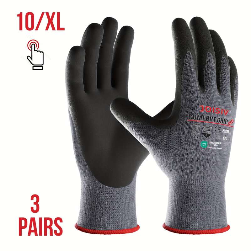 Work Gloves Size Xl Quantity 3 Pairs