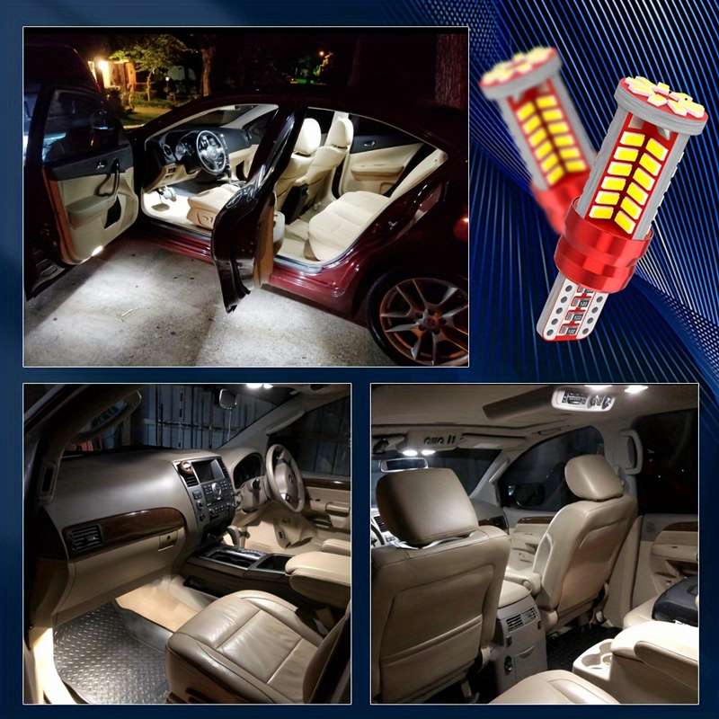 2pcs T10 168 192 W5W 57 SMD 3014 LED Canbus No Error Car Marker Light Parking Lamp Mo