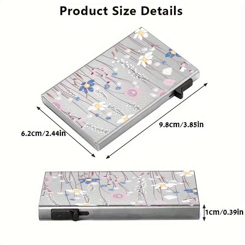 1pc RFID-Blocking Aluminum Alloy WalletSleek Black Pop-Up Credit ID Card Holder with Easy Acc