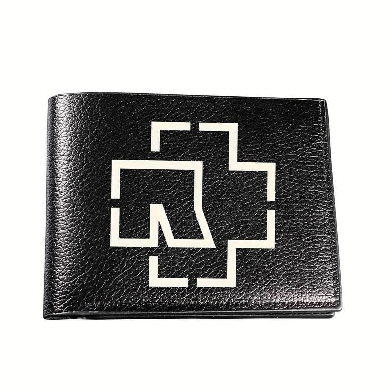 1pc Rammstein-Inspired Graphic Men'S Bifold WalletMultifunctional Coin Purse with Card Holde
