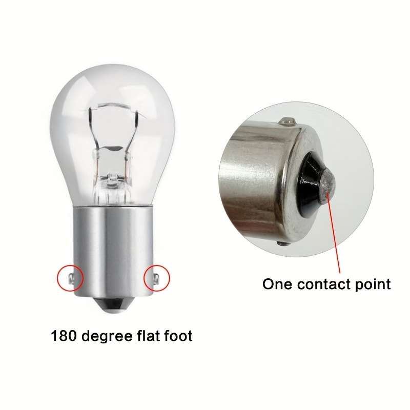 10pcs 1156 BA15S Car Bulbs Super Bright P21W Tungsten Backup & Turn Signal Lights