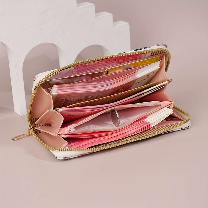 1pc Long Wallet Wallet 2024 New small fresh classic Women's purse Fashion zipper large capacity clu