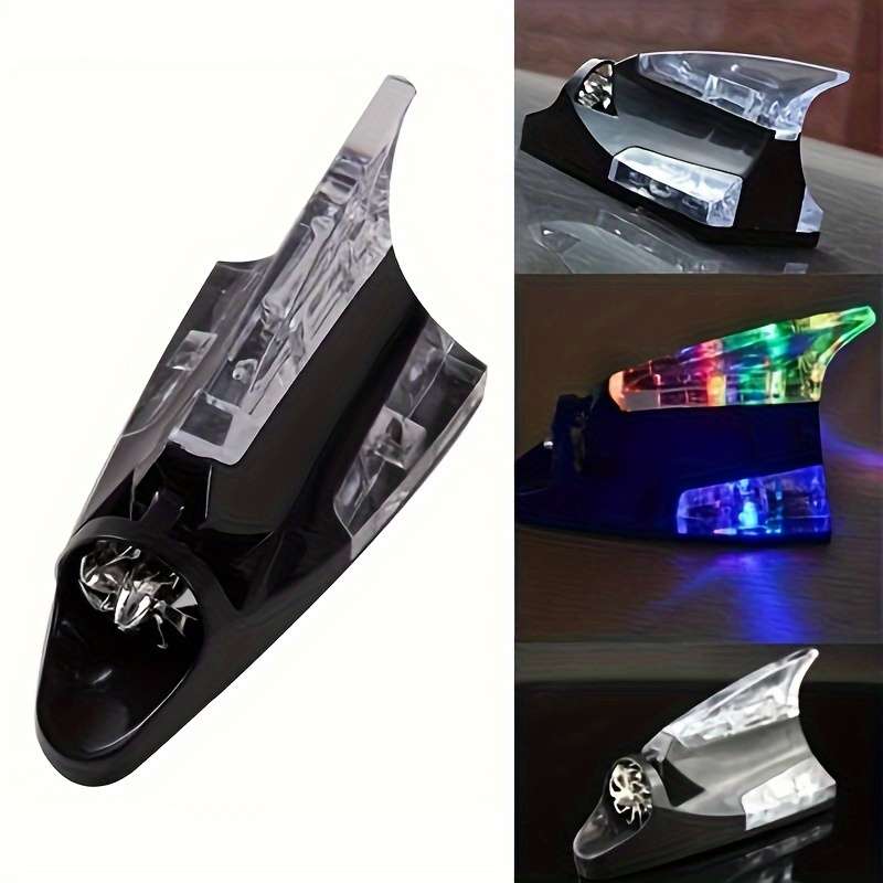 1pc Car Shark Fin Warning Light Wind Power LED Flashing Lamp for Car Antenna Signal f