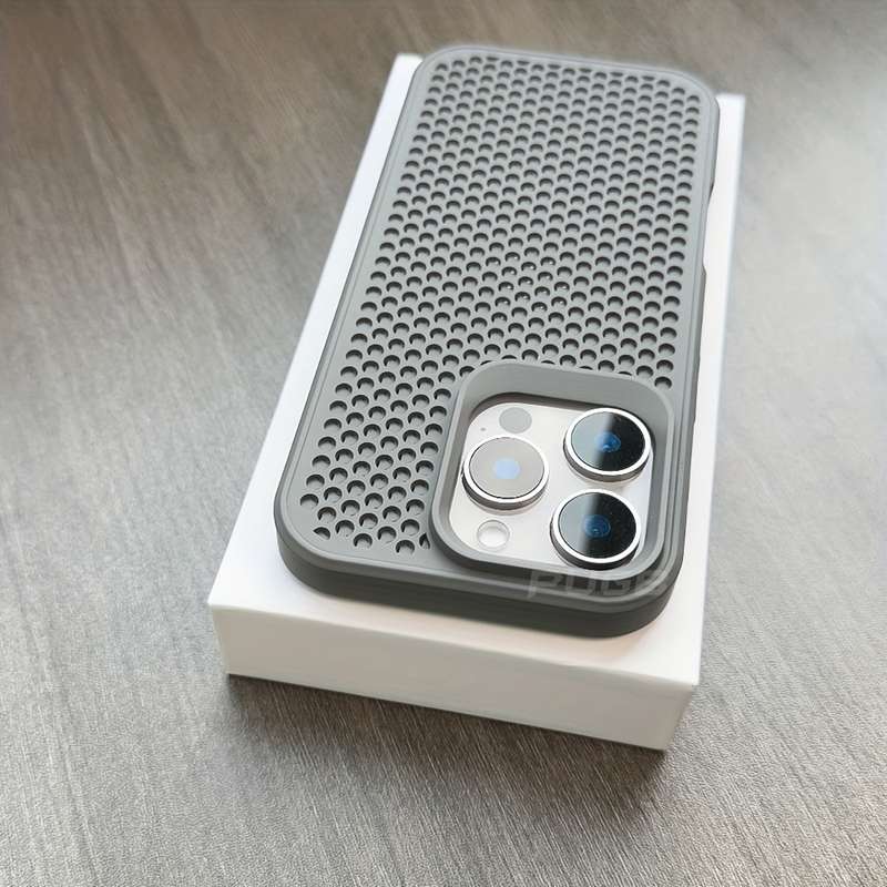 1Pc Grey For iPhone 12 Pro Heat Dissipation Phone Case