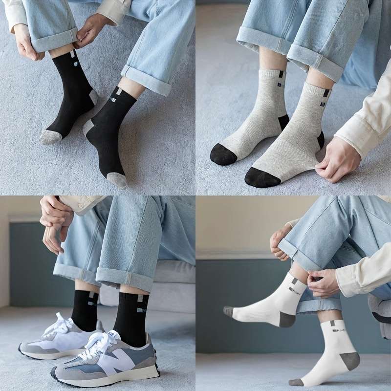 5 Pairs Assorted One Size High Elastic Socks