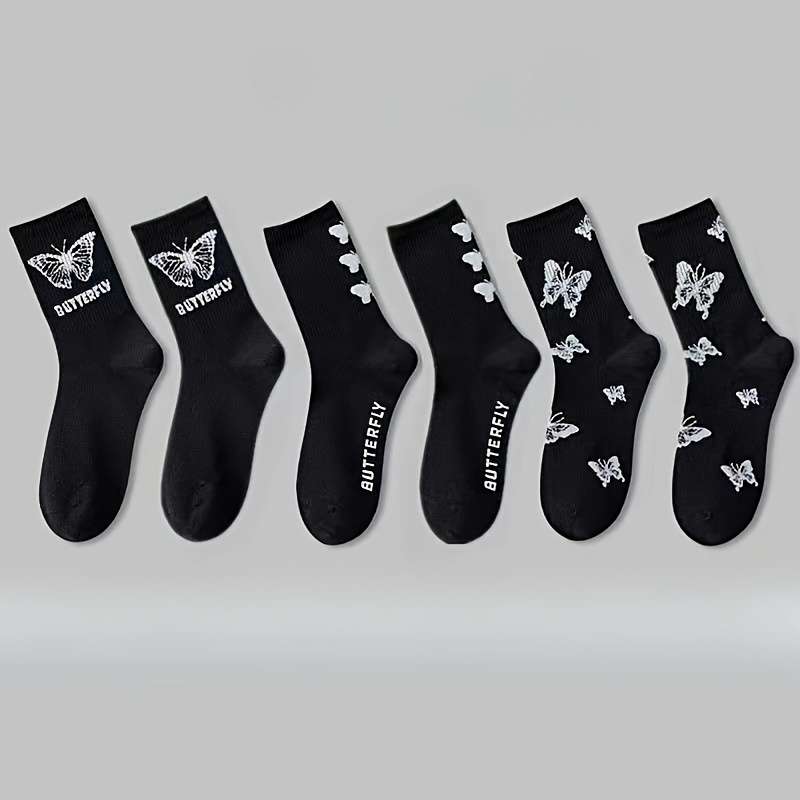 5 Pairs Mixed Color One Size High Elastic Socks
