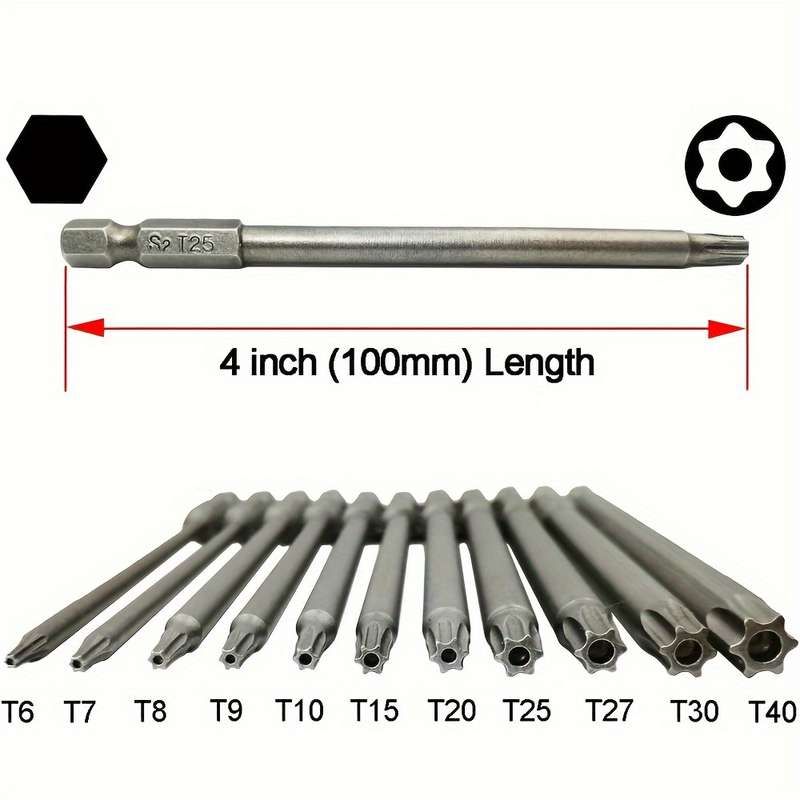 Screwdriver Bit Tool Set Size 100Mm 11Pcs Set
