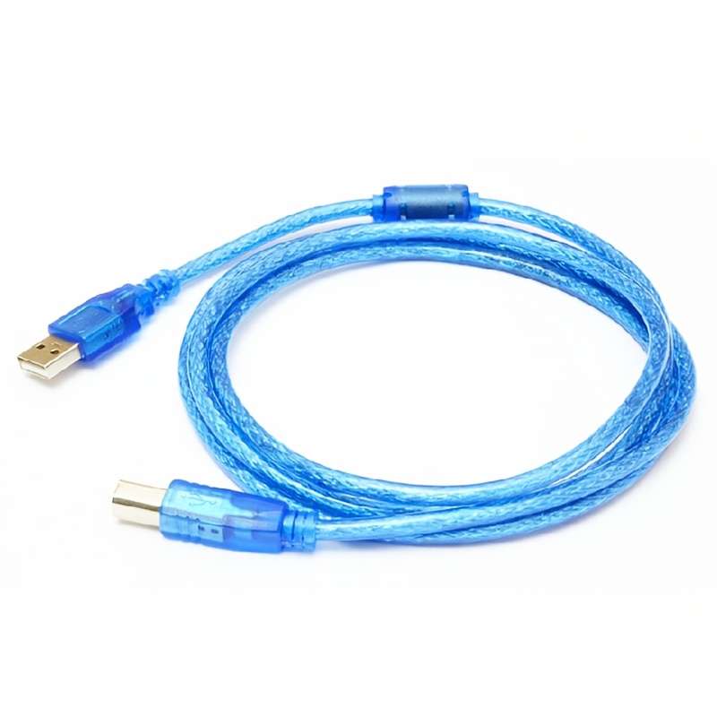 1pc Durable Blue USB Printer Cable 1.5m Length Type B Male to A Male Compatible with Canon Ep