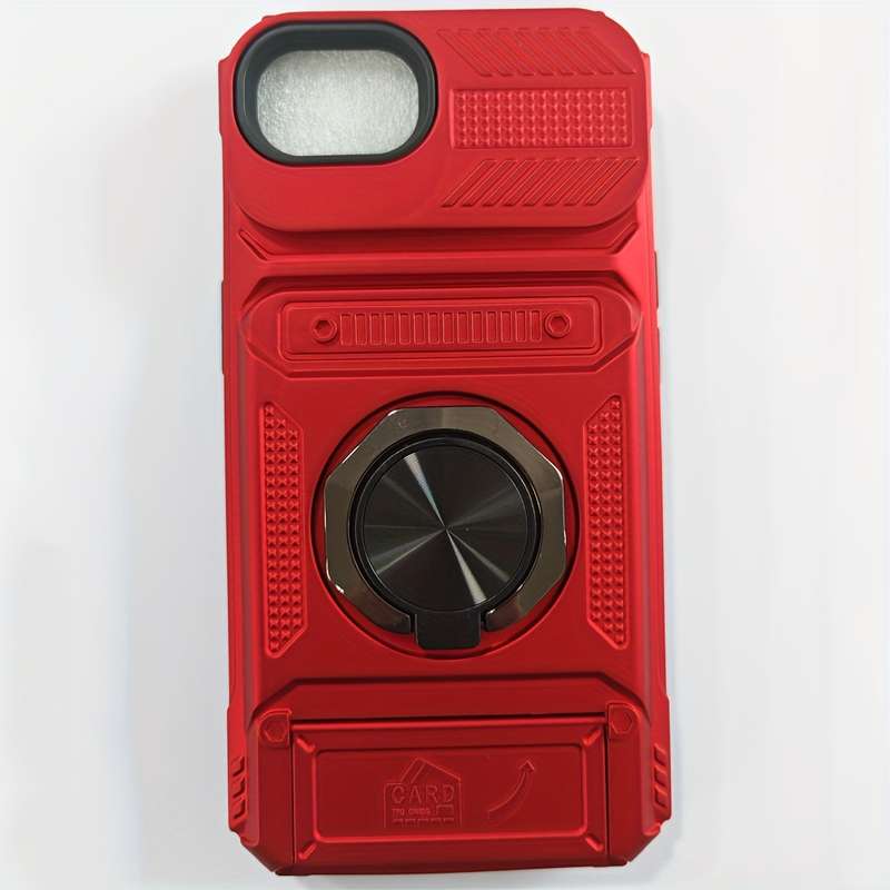 1Pc Red For iPhone 16e Heavy Duty Shockproof Phone Case