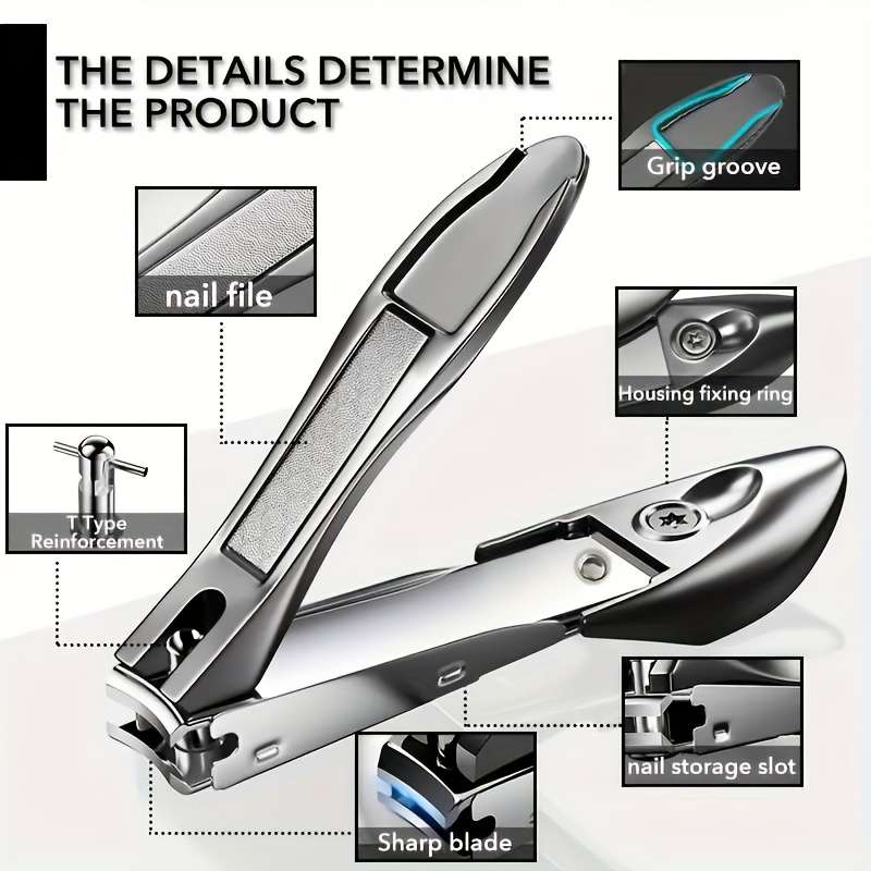 1pc High Quality Stainless Steel Nail Clippers Are Professional Solution For Thick Nails Sharp