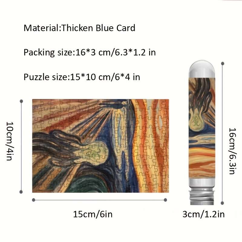 1pc The Scream Mini Test Tube Puzzle Fun Educational Jigsaw for Adults Perfect f