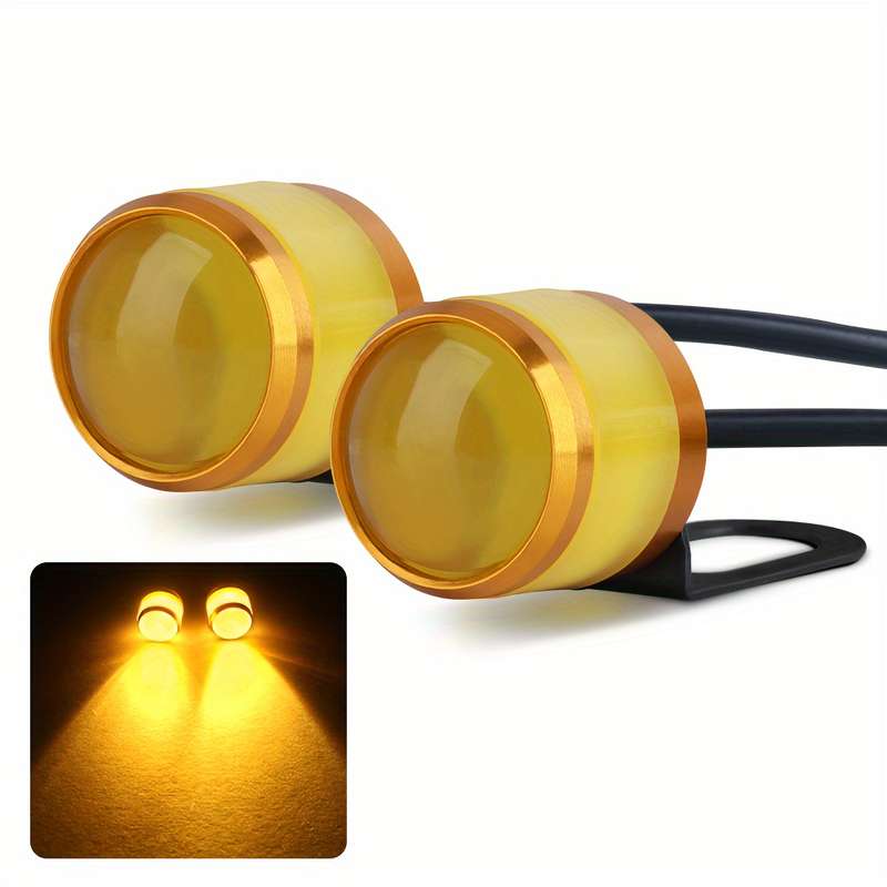 2pcs 12V LED Mirror Lights for Vehicles Flashing Accent Lights Multicolor