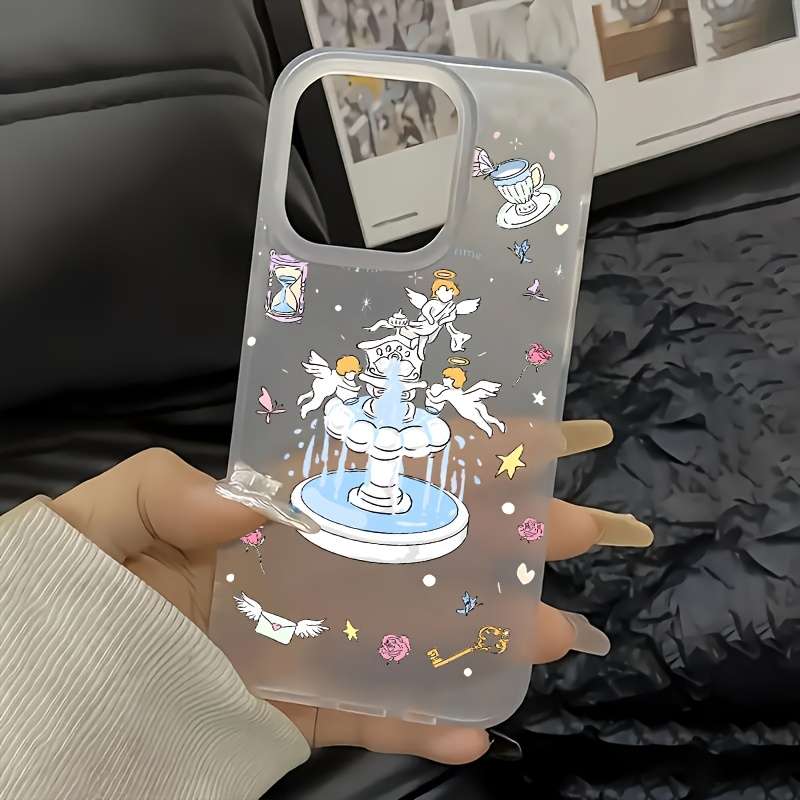 1Pc Transparent For iPhone 16 Plus Phone Case Phone Cover