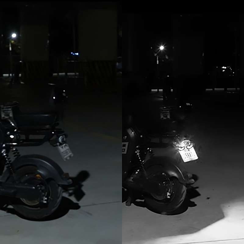 2pcs White Car & Motorcycle LED Eye Lights Colorful Atmospheric Half-Moon Design