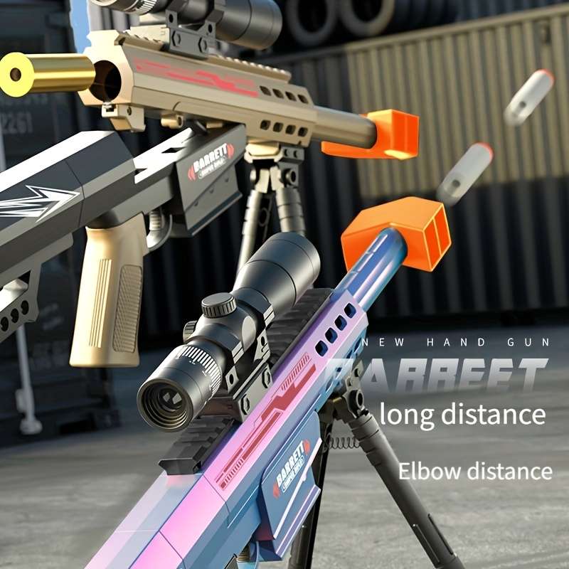 Toy Guns Color Large New Barrett   Gray Soft Air Gun