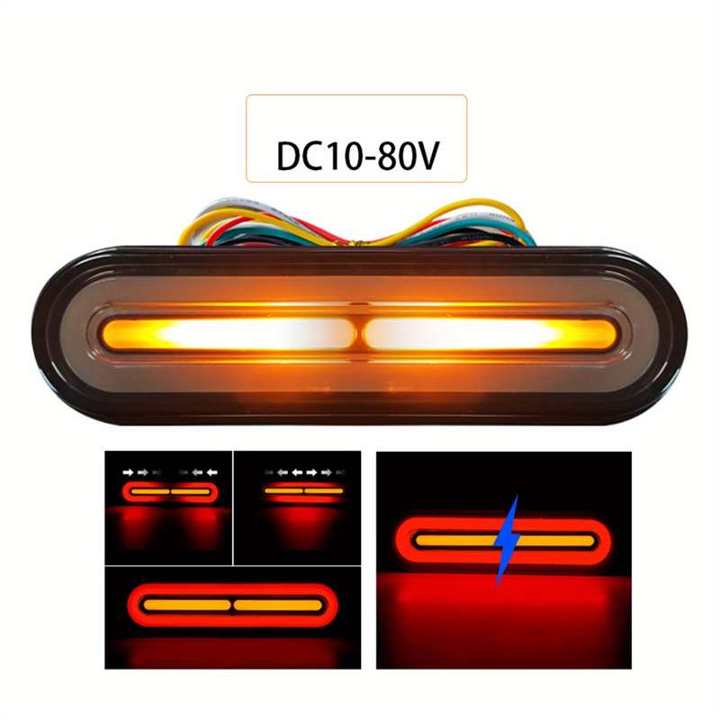 1pc Motorcycle LED Daytime Running Lights with Turn Signal Functionality Dual Direc