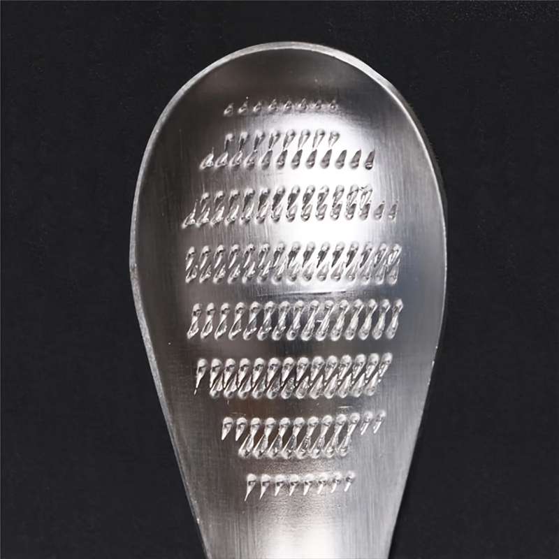 1pc Kitchen Tool Set Stainless Steel Spoon Design Ginger Garlic Wasabi Mustard Grater Multi-P