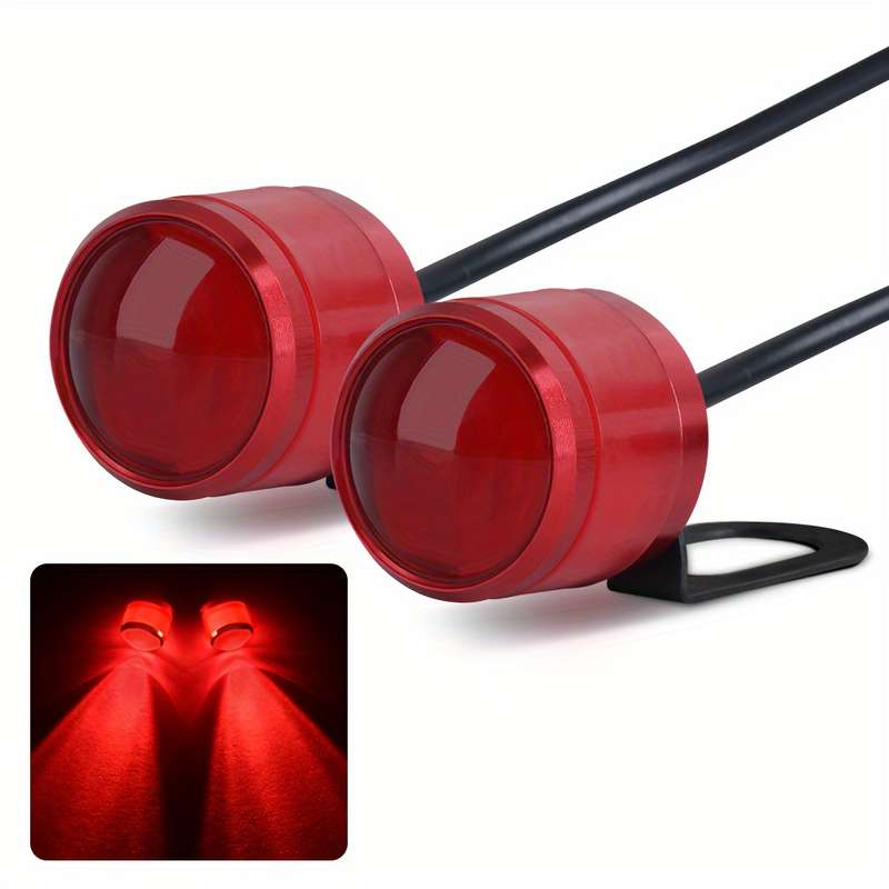 2pcs 12V LED Mirror Lights for Vehicles Flashing Accent Lights Car Decoration Light