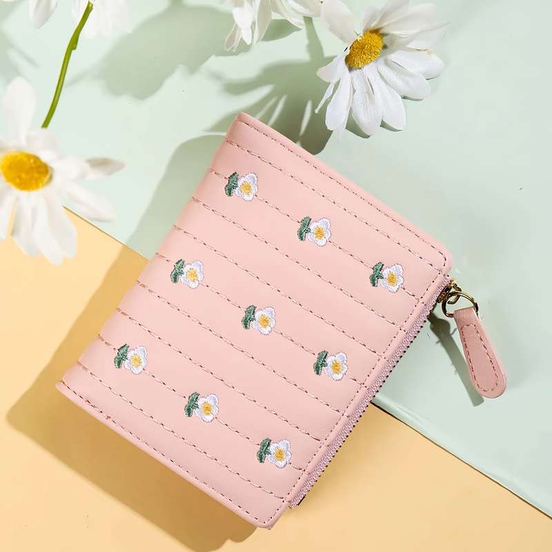 1pc Fashion Trend Women'S Purse 2005 New Small Fresh Flowers Cute Small Purse Waterproof Wear-Resis