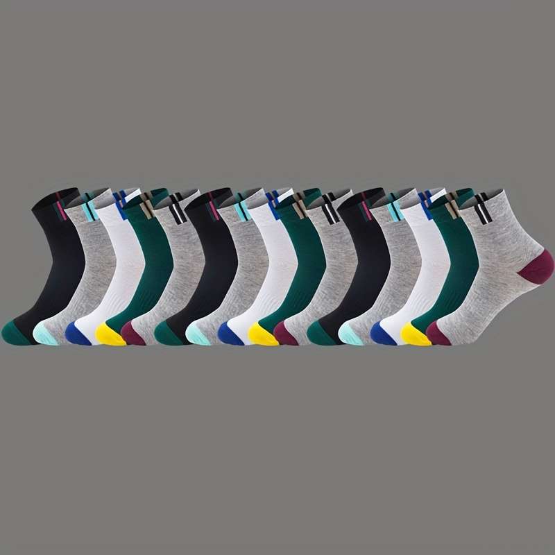 5 Pairs Of Mixed Colors One Size High Elastic Socks