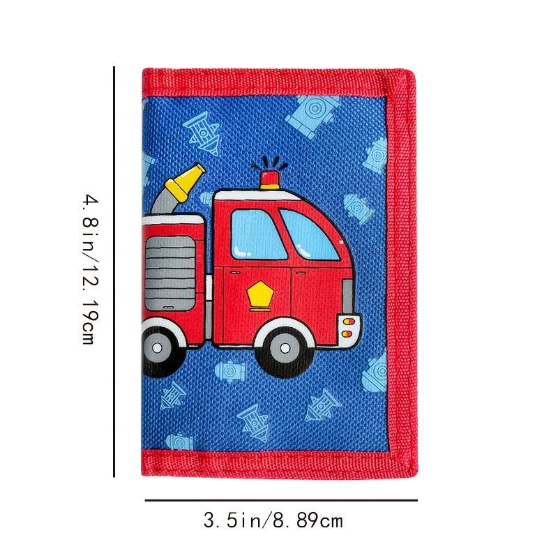 1pc Three fold wallet with cartoon print zipper pocket and card slot multiple card slots perfect