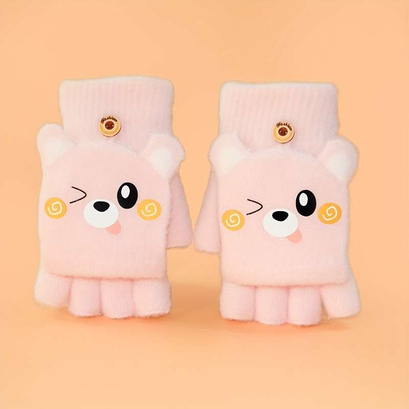 Winter Gloves Color Turmeric Yellow 5 To 12 Years Old