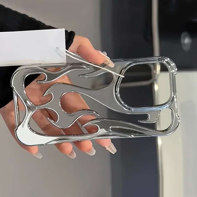 1Pc Silvery For iPhone 12 Phone Case Phone Cover