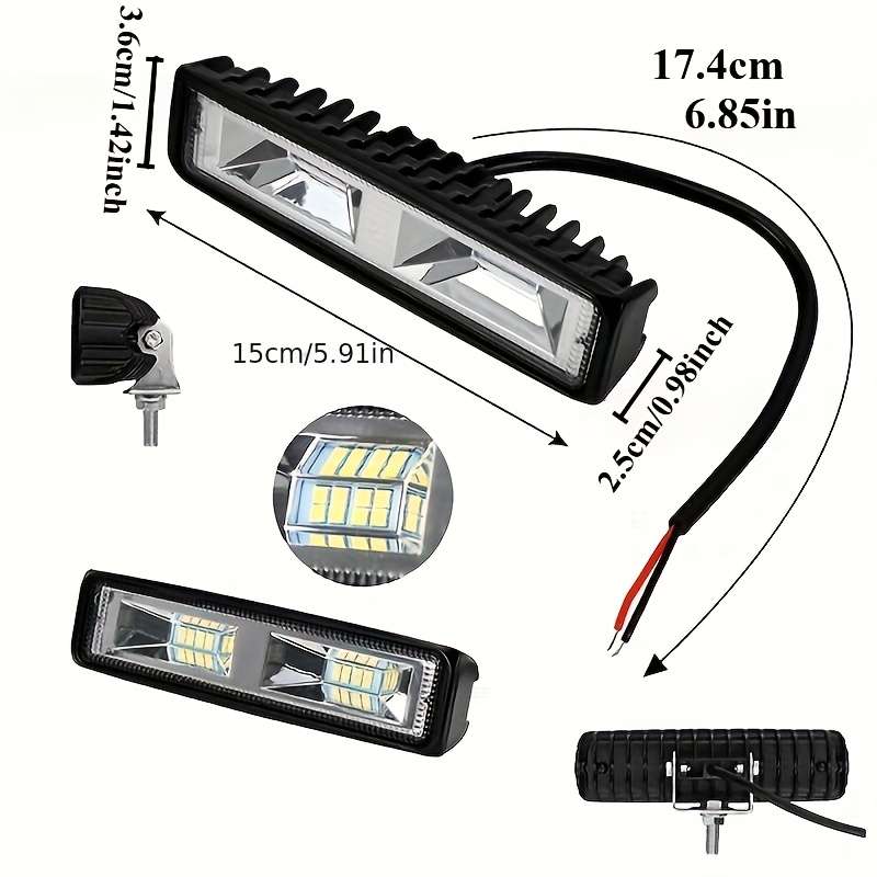 1pc 48W LED Work Light for Cars Motorcycles Trucks Boats Trailers & Off-Road Vehi