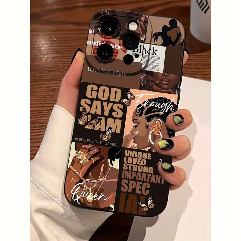 1Pc Black For iPhone 16 Phone Case Phone Cover