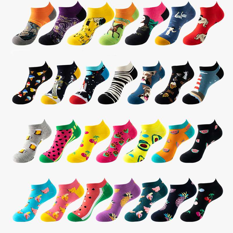 4 Pairs Of Random Colors One Size High Elastic Socks