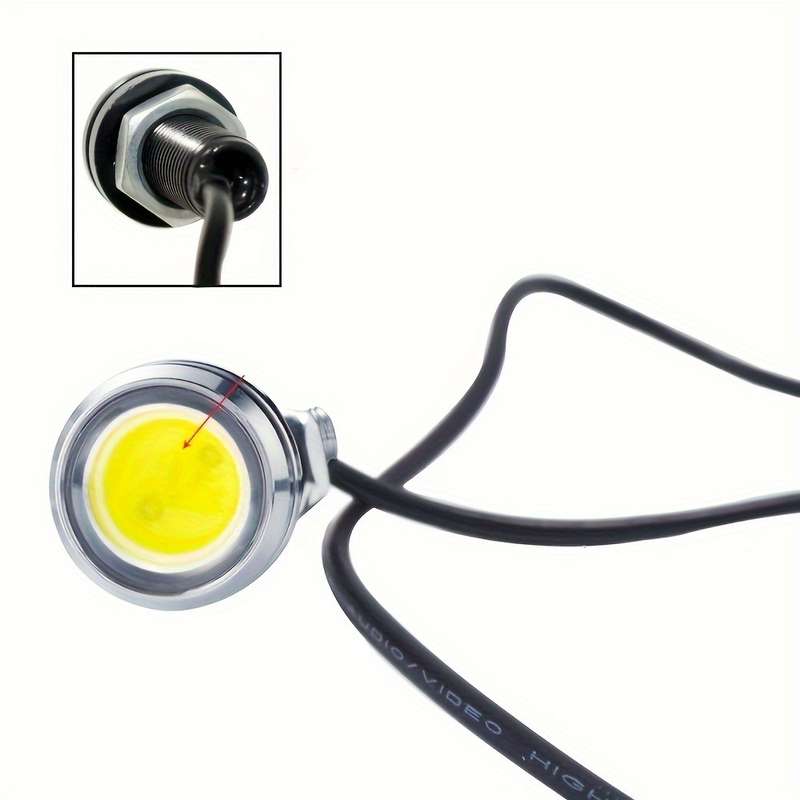 2pcs DC12V 18mm Eagle Eye LED Car Fog Lamp DRL Daytime Running Blub Backup Reverse T