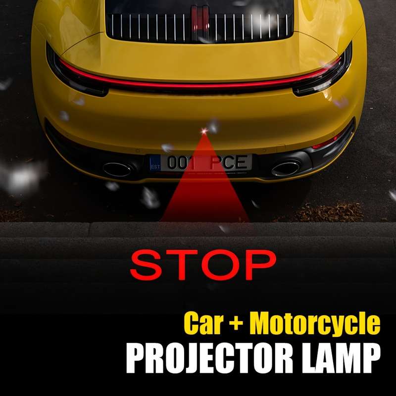 1pc LED Car Projection Light Neon Accent Safety Anti-Collision Lamp 9-36V Hardwired
