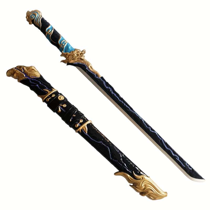 Toy Weapons Items Black Sword With Sheath